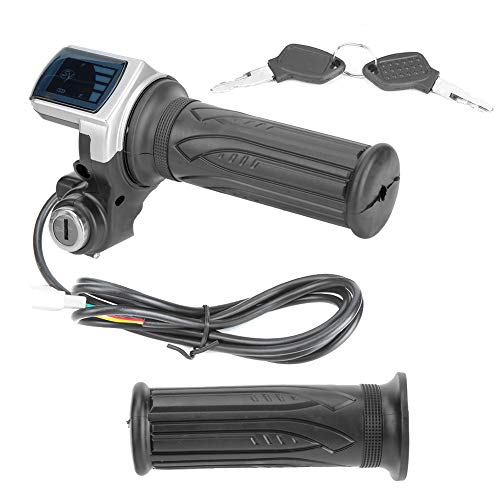 Akozon 36 V halbdrehender Gaspedal mit Schlüsselverriegelung der LED-Anzeige für Elektrofahrräder, Gasgriff-Set + Gashebel 36 V Akozon 36 V halbdrehender Gaspedal mit Schlüsselverriegelung der LED-Anzeige für Elektrofahrräder, Gasgriff-Set + Gashebel 36 V von Akozon