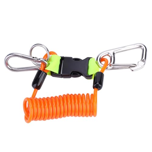 Keep Diving Anti-Tool mit Schnellverschluss, Orangefarbene Spule, Verlorene Feder, Sicherheits-Notfall (ORANGE) von Akozon