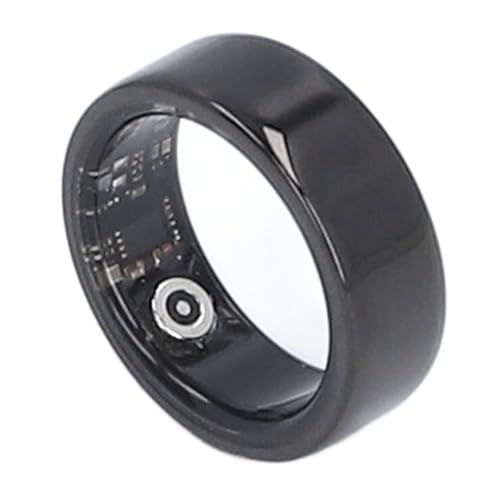 Smart Ring, Leep-Überwachung, Schrittzählung, IP68, Wasserdicht, Smart-Ring-Fitness mit App für Männer und Frauen, Schwarz (Nr. 8) von Akozon