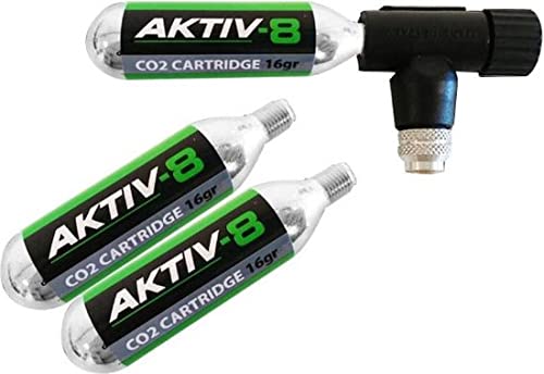 Aktiv-8 CO2 Set inklusive Adapter und 3x 16gr Gewindepatrone Aktiv-8 CO2 Set inklusive Adapter und 3x 16gr Gewindepatrone von Aktiv-8