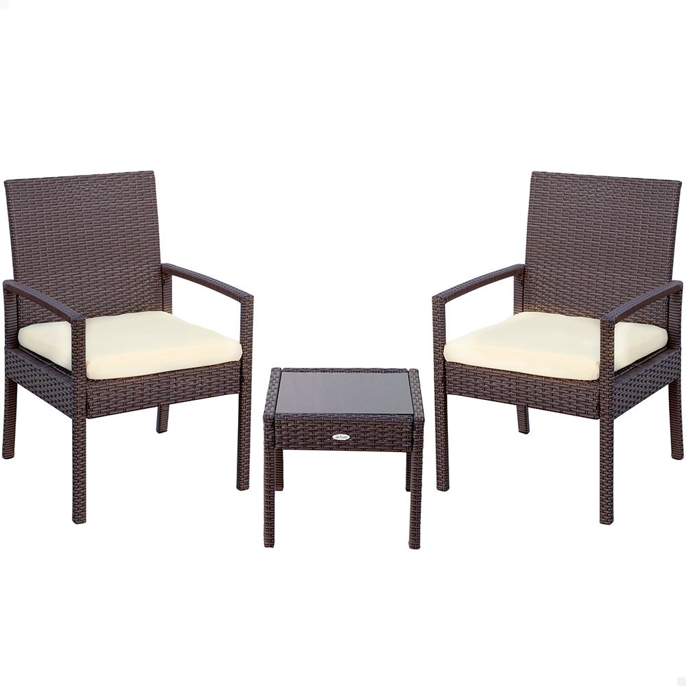 Aktive 2 Armchairs With Tables Schwarz von Aktive