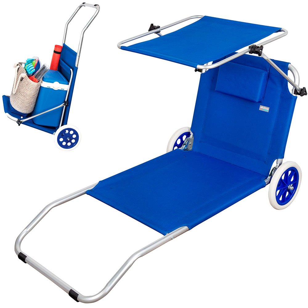 Aktive 2 In 1 Beach Day Folding Lounge 6x117x6 Cm Blau Aktive 2 In 1 Beach Day Folding Lounge 6x117x6 Cm Blau von Aktive