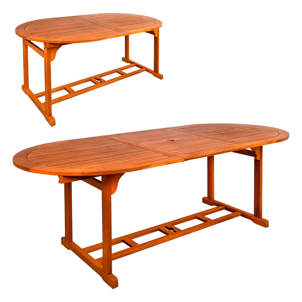 Aktive Acacia Wood Oval Table Extendable 150- 200x90x74 Cm Braun Aktive Acacia Wood Oval Table Extendable 150- 200x90x74 Cm Braun von Aktive