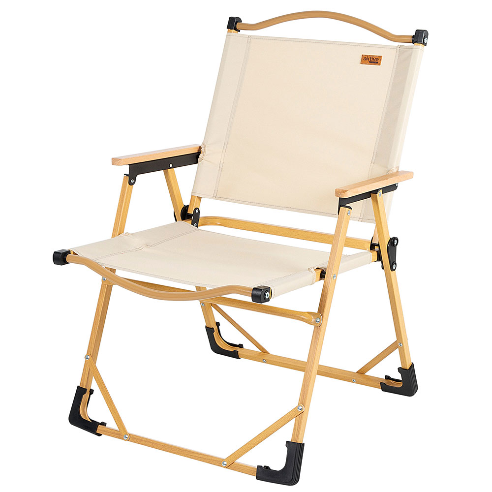 Aktive Glamping High Folding Chair Beige 61 x 54 x x 40-77 cm Aktive Glamping High Folding Chair Beige 61 x 54 x x 40-77 cm von Aktive