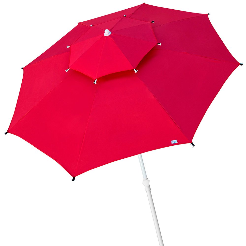 Aktive Octagonal Parasol Metal Pole With Double Roof And Uv30 Protection 280 Cm Rot Aktive Octagonal Parasol Metal Pole With Double Roof And Uv30 Protection 280 Cm Rot von Aktive