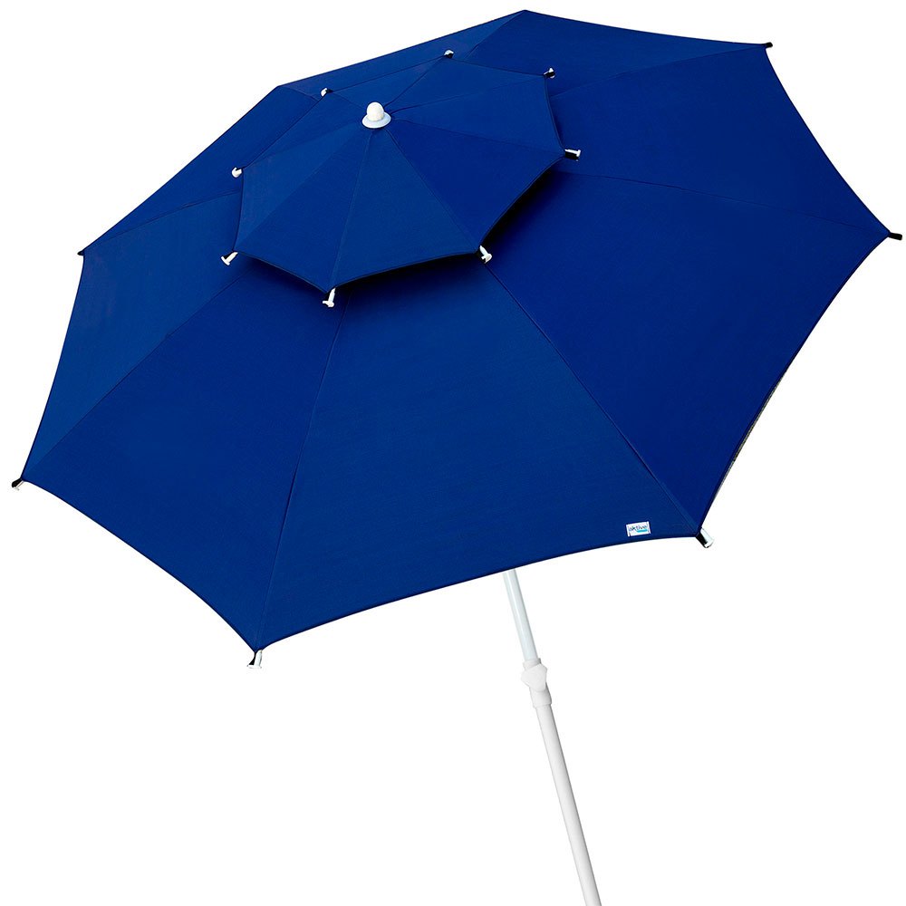 Aktive Octagonal Umbrella Metal Pole With Double Roof And Uv30 Protection 280 Cm Blau Aktive Octagonal Umbrella Metal Pole With Double Roof And Uv30 Protection 280 Cm Blau von Aktive