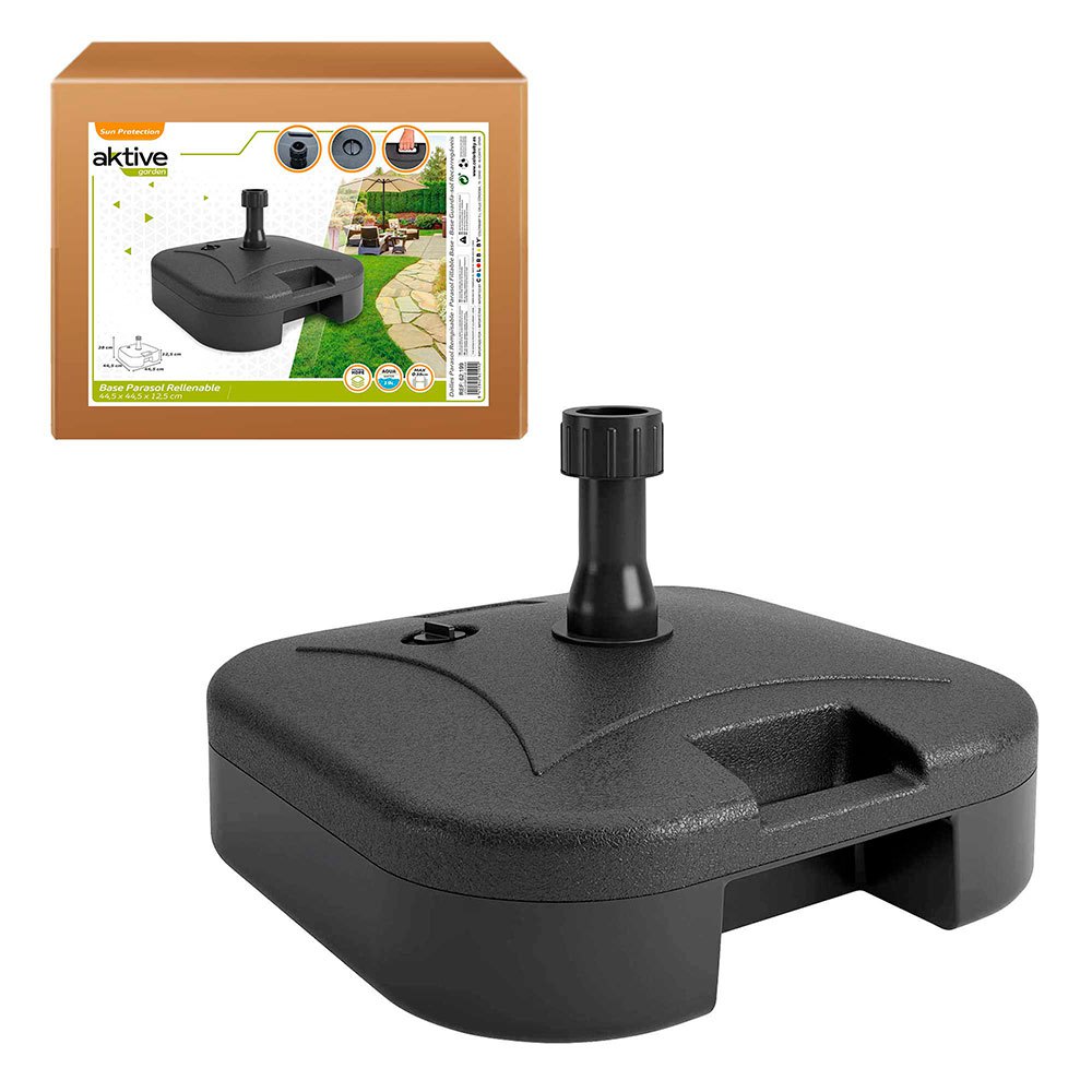 Aktive Plastic Support Refillable Umbrella Stand 19kg Schwarz 44.5 x 44.5 x 12.5 cm Aktive Plastic Support Refillable Umbrella Stand 19kg Schwarz 44.5 x 44.5 x 12.5 cm von Aktive