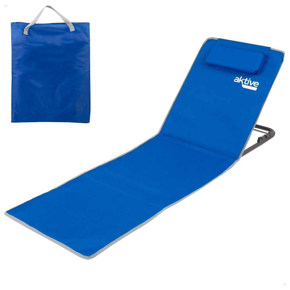 Aktive Reclining Beach Mat Blau 48 x 130.5 x 43.5 cm von Aktive