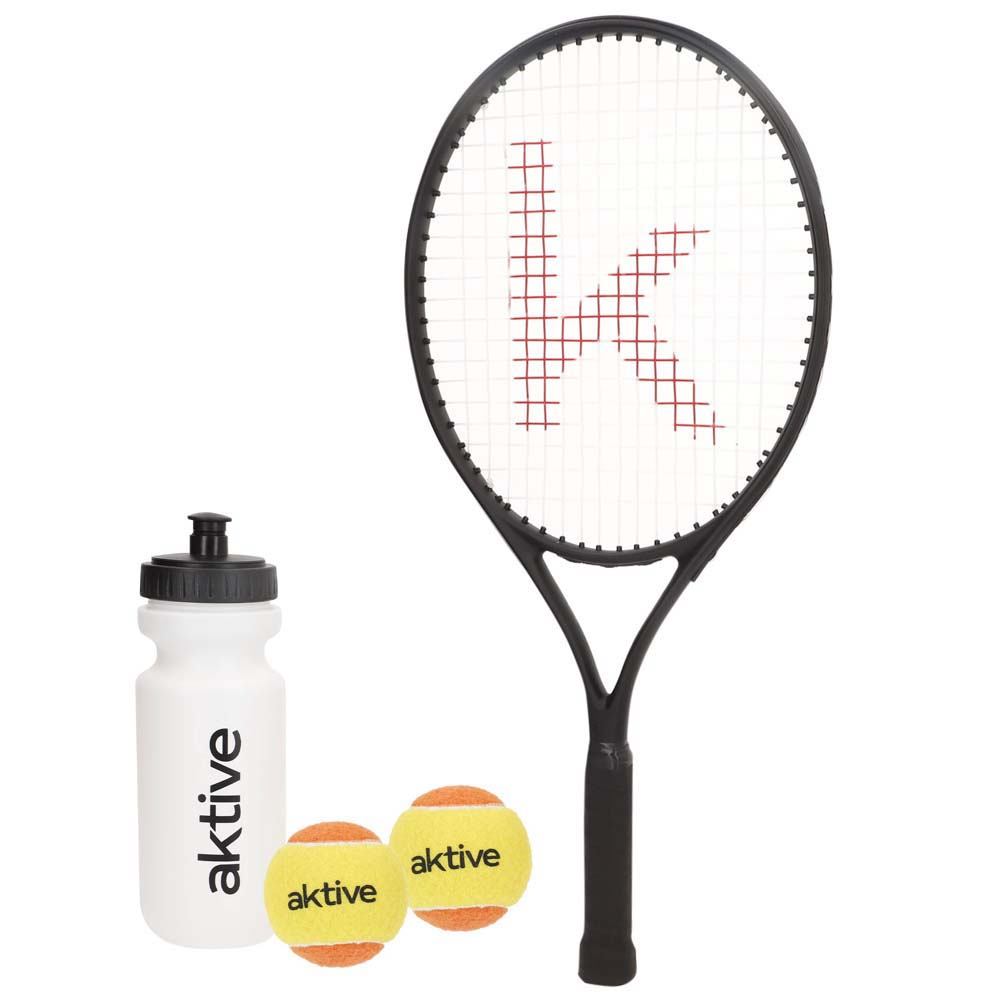 Aktive Set Tennis Racket Schwarz von Aktive