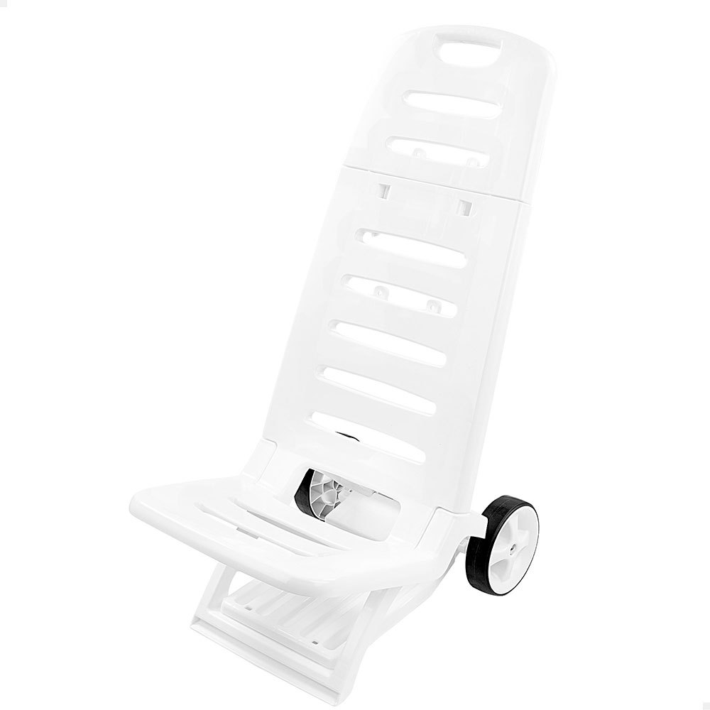 Aktive With Wheels Low Aluminum Folding Chair Weiß 101x41x42 cm von Aktive