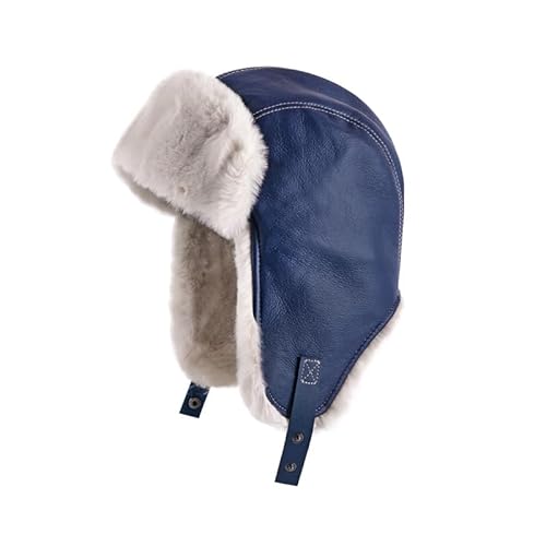 AlHECE Cap Winter Warm Lei Feng Hut Radfahren Ohrenschutz Trapper Verdickte Plüsch Ohrenschutz Hut Winter-Marineblau von AlHECE