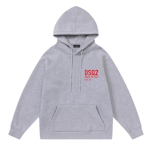 AlHECE Sweatshirts Frühling Und Herbst Herren Kleidung Hoodie Lose Casual Größe Pullover Hoodie-Grau-L von AlHECE