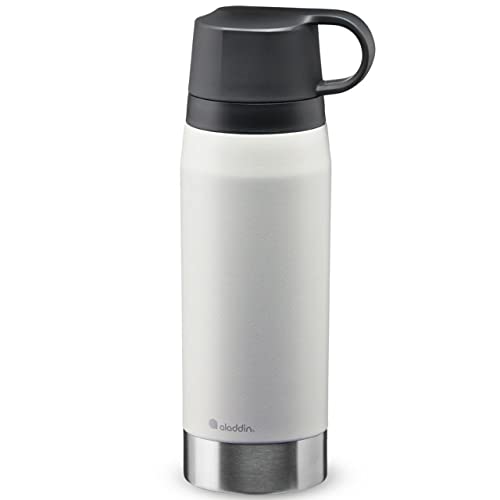Aladdin CityPark Thermavac Twin Cup Bottle 1.1L Stone Grey – BPA FREE Stainless Steel Bottle with Built in Twin Cup - Keeps Cold or Hot for 25 Hours - Leakproof - Dishwasher Safe von Aladdin