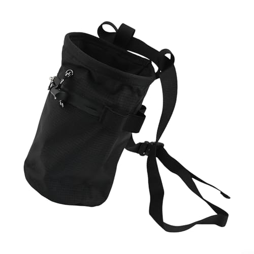 Kletterkreide-Tasche aus Nylon mit verstellbarem Karabiner zur sicheren Befestigung bei Aktivitäten (schwarz) von Alanmoship