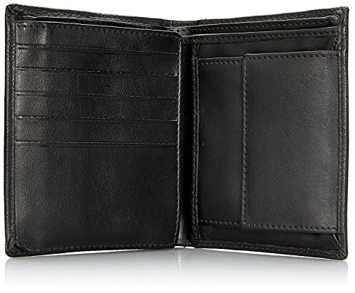 Kombi Geldbörse im Hochformat aus feinstem Nappaleder, schwarz, ca. 12 x 10 x 2 cm von ALASSIO