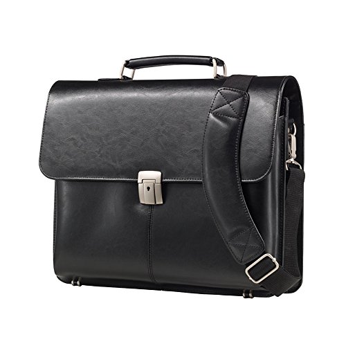 ALASSIO 47011 Aktentasche FAENZA, Umhängetasche aus echtem Leder, mit Schloss abschließbar, Notebooktasche für Laptops bis 15 Zoll, Businesstasche, ca. 32,5 × 41 × 12 cm, schwarz ALASSIO 47011 Aktentasche FAENZA, Umhängetasche aus echtem Leder, mit Schloss abschließbar, Notebooktasche für Laptops bis 15 Zoll, Businesstasche, ca. 32,5 × 41 × 12 cm, schwarz von ALASSIO