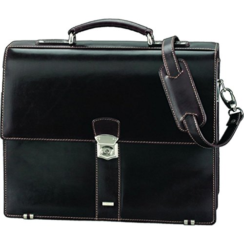 Alassio 47022 - Aktentasche MONACO, aus pflanzlich gegerbtem Leder, ca. 38,5 x 31,5 x 15 cm, dunkelbraun-antik Alassio 47022 - Aktentasche MONACO, aus pflanzlich gegerbtem Leder, ca. 38,5 x 31,5 x 15 cm, dunkelbraun-antik von ALASSIO