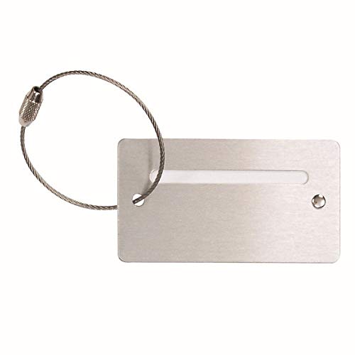 JSA 40503 Kofferanhänger, Anhänger für Koffer, Taschen und andere Gepäckstücke aus Aluminium, Gepäckanhänger mit Sichtfeld für Kontaktdaten, ca. 7,5 × 4 × 0,2 cm, silber JSA 40503 Kofferanhänger, Anhänger für Koffer, Taschen und andere Gepäckstücke aus Aluminium, Gepäckanhänger mit Sichtfeld für Kontaktdaten, ca. 7,5 × 4 × 0,2 cm, silber von ALASSIO