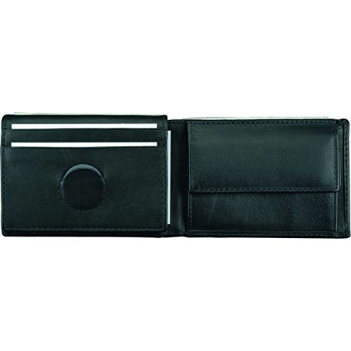 ALASSIO 42155 Mini Geldbörse, Portemonnaie im Querformat, Brieftasche aus feinstem Nappaleder, Geldbeutel mit Münzfach und 2 Scheinfächern, Wallet, Druckknopfverschluss, schwarz, ca. 7 x 10 x 2 cm ALASSIO 42155 Mini Geldbörse, Portemonnaie im Querformat, Brieftasche aus feinstem Nappaleder, Geldbeutel mit Münzfach und 2 Scheinfächern, Wallet, Druckknopfverschluss, schwarz, ca. 7 x 10 x 2 cm von ALASSIO