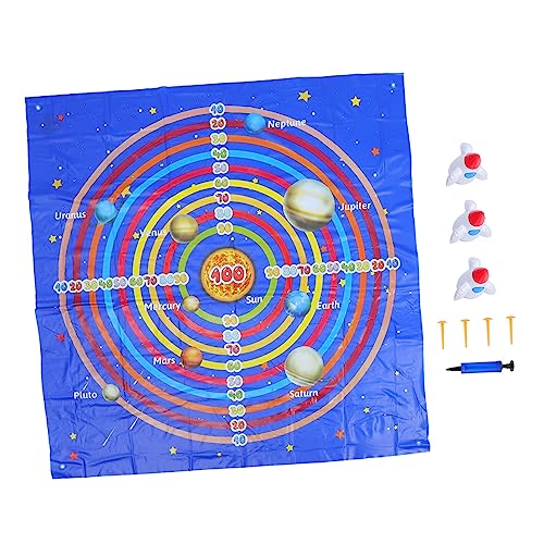 Alasum 1 Satz Dart-Teppich Aufblasbares Rasen-dartspielzeug Werfendes Spielzeug Rasenspielspielzeug Im Freien Dart-Spielzeug Aufblasbares Dartspielzeug Blue Stoff von Alasum