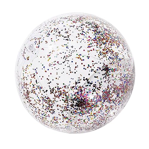 Alasum 2 STK Aufblasbarer Transparenter Ball Aufblasbares Wasser Transparenter Wasserball Aufblasbarer Spielzeugball Glitzerstrand Klare Wasserbälle Schwimmbadbälle Colorful PVC von Alasum