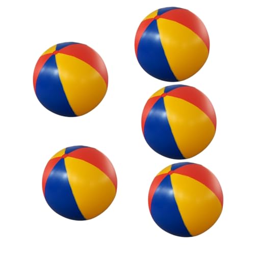 Alasum 5 Stück Strandball Spielzeug Pool Outdoor Wasserspiel Aufblasbare Bälle Für Jugendliche Sportbälle Strand Aufblasbare Bälle Wasserspielbälle Strand Blow Up Bälle Bunt PVC von Alasum