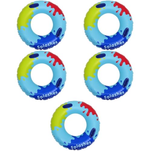 Alasum 5st Schwimmring Mit Griff Becken Für Erwachsene Schwimmring Verdicken Aufblasbarer Pool Schwimmringe Pool Aufblasbar Schwimmerring Für Erwachsene -schwimmkörper Rohr PVC Blue von Alasum