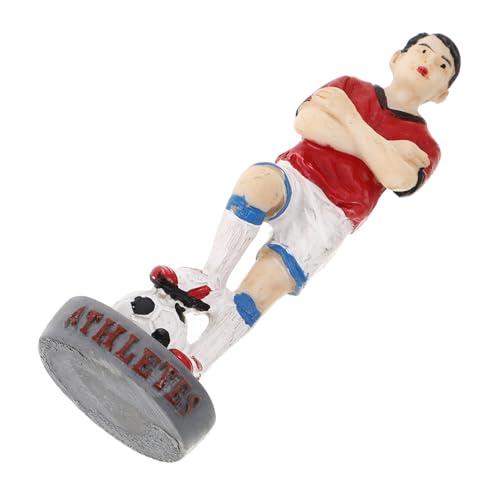 Alasum Fußball-Sandkastenspielzeug Spielzeug für Kinder dekorative Statue Exquisite Spielerskulptur Spielerfigur Büro-Statue-Dekoration Raumspielerstatue Spieler-Statue Desktop-Dekor Harz von Alasum