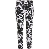 Alberto LUCY-CR - WR Black & White Flowers 7/8 Hose schwarz von Alberto