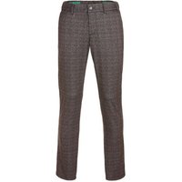 Alberto ROOKIE-7 - Jersey Check Chino Hose braun von Alberto