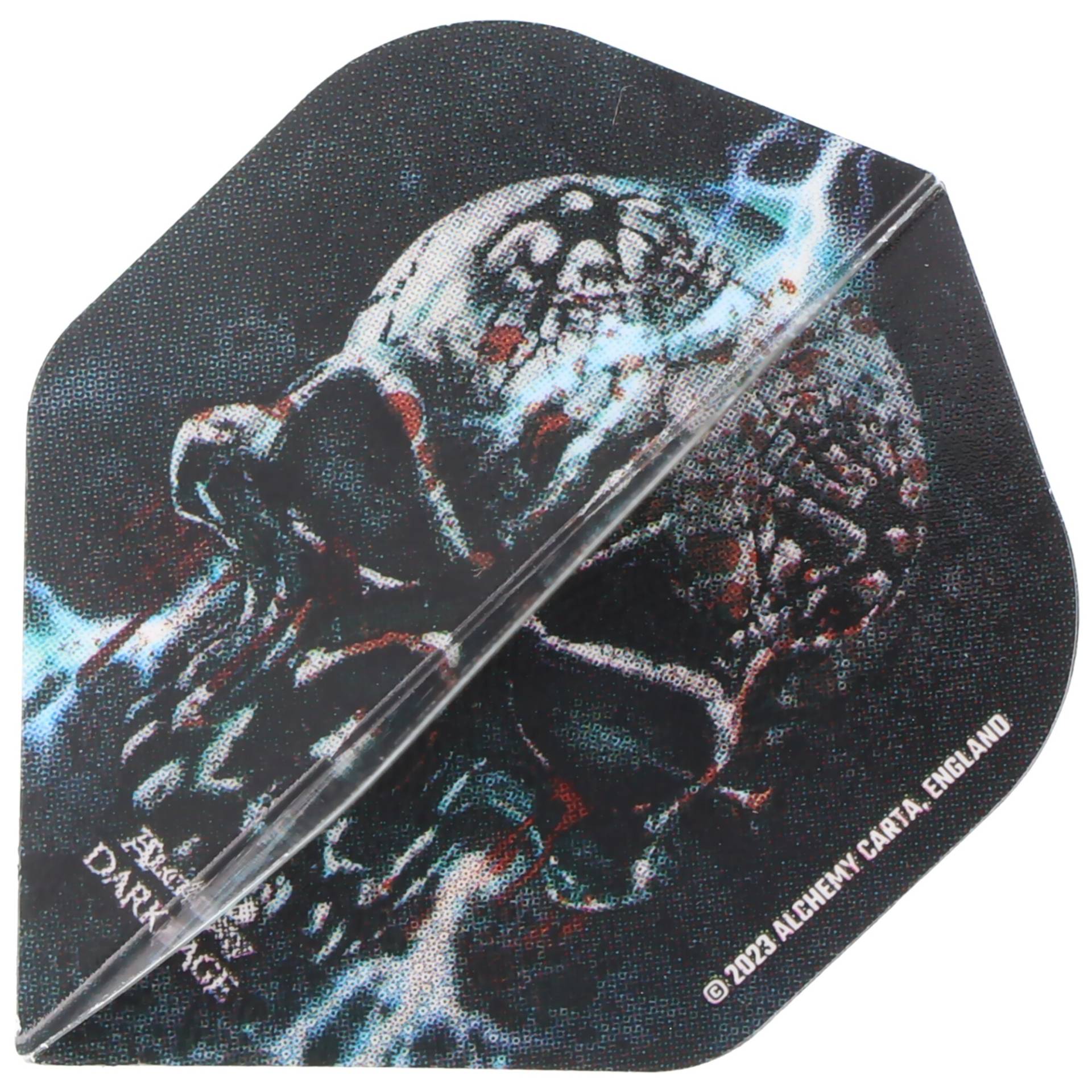 Totenkopf Dart Flights Skull, dunkelblau schwarz, No2, 3 Flights Totenkopf Dart Flights Skull, dunkelblau schwarz, No2, 3 Flights von Alchemy