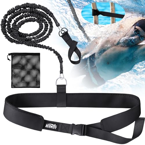 Schwimmgurt für Pool | 2.5-7.5M Einstellbare Schwimmwiderstand Gürtel | Schwimmgurt Pool Erwachsene Kinder | Schwimmtrainer Gürtel | Schwimmhilfe für Jedes Schwimmbad Ohne Schwimmleine, stationär Schwimmgurt für Pool | 2.5-7.5M Einstellbare Schwimmwiderstand Gürtel | Schwimmgurt Pool Erwachsene Kinder | Schwimmtrainer Gürtel | Schwimmhilfe für Jedes Schwimmbad Ohne Schwimmleine, stationär von Alckijy