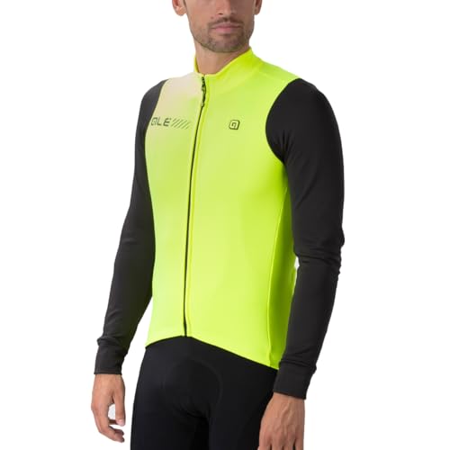 Alé Cycling Herren Solid Fondo 2.0 Langarmtrikot, Fluo Yellow, XL von Alé Cycling