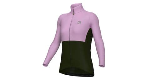 ale dual gravel khaki   pink damen langarm trikot von Alé