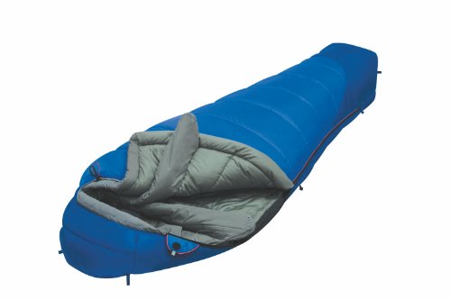 ALEXIKA Camping & Outdoor Schlafsack Mountain Compact, rechte Reißverschluss Mumienschlafsäcke, blau/grau, 210 x 80 x 55 cm von Alexika