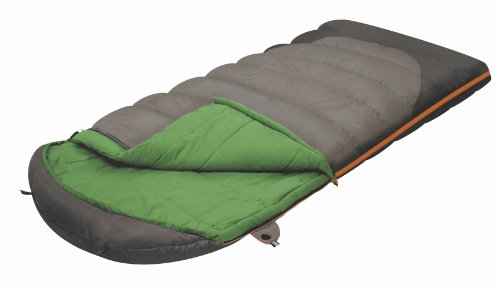 ALEXIKA Unisex-Adult Schlafsack Summer Wide Plus, rechte Reißverschluss, grün-grau/grün, 230 x 100 cm von Alexika