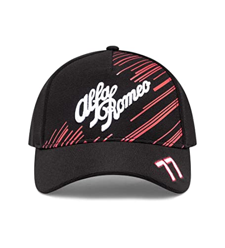 Alfa Romeo Racing F1 2022 Valtteri Bottas Driver Baseball gebogene Krempe – Schwarz/Rot – Unisex von Alfa Romeo Racing