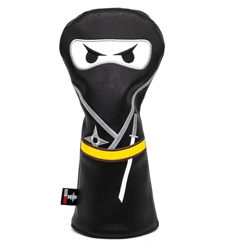 Golfschlägerhaube, 3 Holzschlägerhaube, Ninja-Design, Magnetverschluss, Elegante Stickerei, Premium-Leder, Driver, Fairway-Holz, Hybridklinge, Schläger, Putter-Abdeckung, Holzkopfhaube Golfschlägerhaube, 3 Holzschlägerhaube, Ninja-Design, Magnetverschluss, Elegante Stickerei, Premium-Leder, Driver, Fairway-Holz, Hybridklinge, Schläger, Putter-Abdeckung, Holzkopfhaube von Aliennana