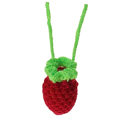 Alipis 2 Stück Netz Eiertasche Für Kinder Kordelzugtasche Gestrickte Eiertasche Eiertaschen Erdbeer Wolltasche von Alipis
