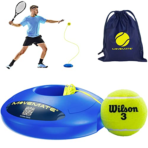 MOVEMATE Tennis-Trainer Set mit Wilson® Tennisball | innovatives Ballspiel für Draußen, im Garten, im Park für Kinder & Erwachsene | inkl. Transporttasche & Übungsvideos von MOVEMATE
