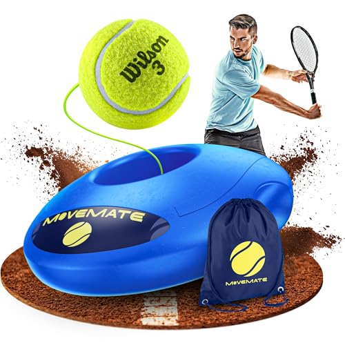 MOVEMATE Tennis-Trainer Set mit Wilson® Tennisball | innovatives Ballspiel für Draußen, im Garten, im Park für Kinder & Erwachsene | inkl. Transporttasche & Übungsvideos von MOVEMATE