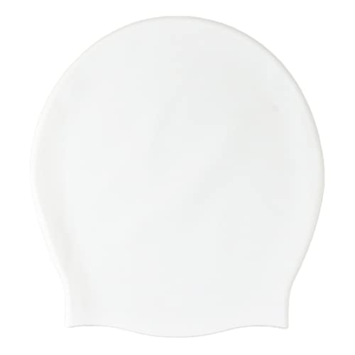 Allbestop Badekappe Badekappe für Herren, speziell groß, extra für Damen, große Badekappe zum Schwimmen Baby-Lebensretter Für Den Pool (White, One Size) von Allbestop