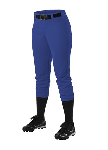 Alleson Ahtletic Damen Fastpitch/Softball Hose mit Gürtelschlaufen, Damen, königsblau, X-Large von Alleson Athletic