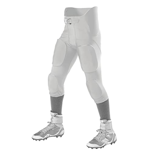 Alleson Erwachsene Hose Integrated Football Pants, weiß, XX-Large von Alleson Athletic