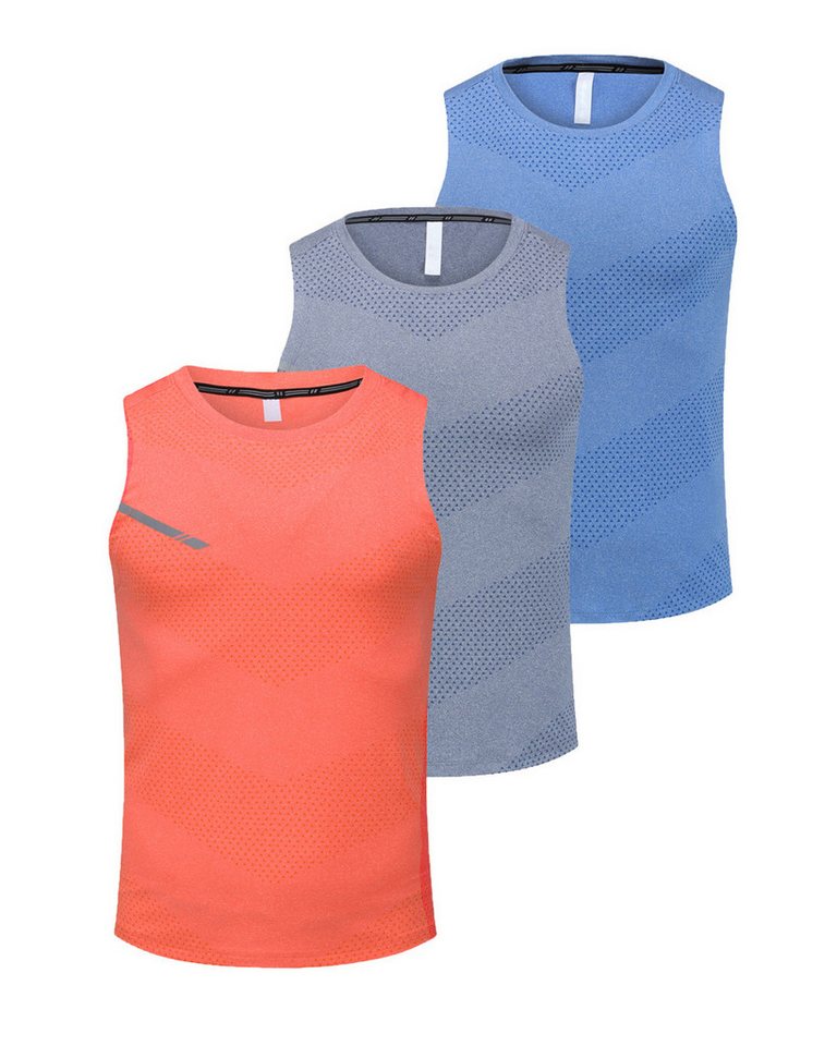 Allthemen Tanktop (3er-Pack) 3er Pack Herren Schnelltrocknendes Fitness Shirt von Allthemen