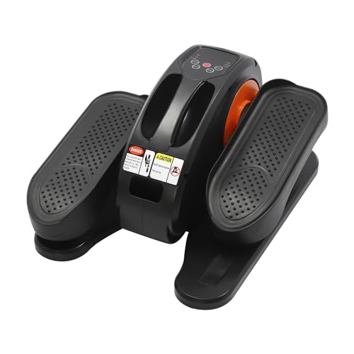 Elektrischer Ellipsentrainer,Sitzende Pedal Exerciser,Ellipsen-Maschine Unter dem Schreibtisch für Senioren,Tragbare Ellipsen-Trainer für Jugendliche (Orange) von Alnemy