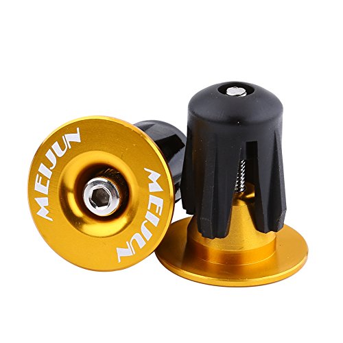 2 Fahrrad Lenker Enden Fahrrad Ersatzteile Aluminium Legierung Fahrrad Griff Bar Grips Plugs Kappen für Fahrrad-Zubehör, gold 2 Fahrrad Lenker Enden Fahrrad Ersatzteile Aluminium Legierung Fahrrad Griff Bar Grips Plugs Kappen für Fahrrad-Zubehör, gold von Alomejor
