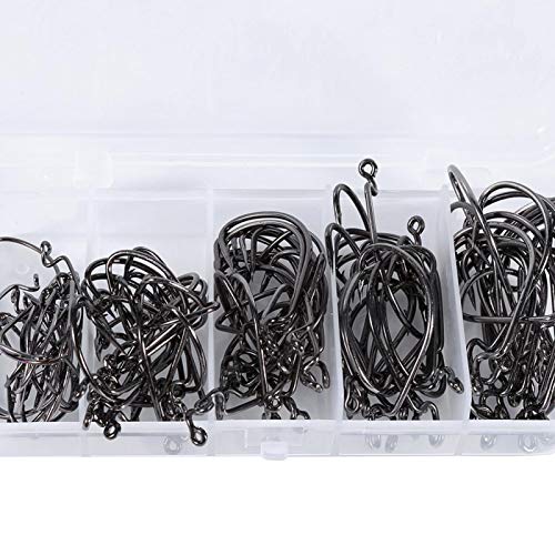 100 Teile/Schachtel Angelhaken Kohlenstoffstahl Angelhaken Widerhaken Breite Lücke Offset Jig für Texas Rigs Größe 2# 1# 1/0# 2/0# 3/0# Schwarz 100 Teile/Schachtel Angelhaken Kohlenstoffstahl Angelhaken Widerhaken Breite Lücke Offset Jig für Texas Rigs Größe 2# 1# 1/0# 2/0# 3/0# Schwarz von Alomejor