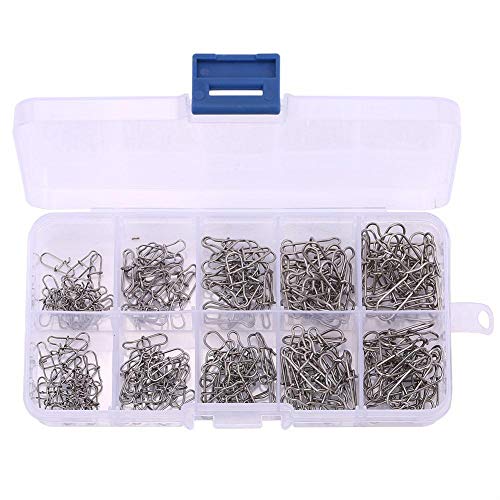 200 Stück Angeln Lock Snaps Barrel Swivel #0#1#2#3#4 mit Box 200 Stück Angeln Lock Snaps Barrel Swivel #0#1#2#3#4 mit Box von Alomejor