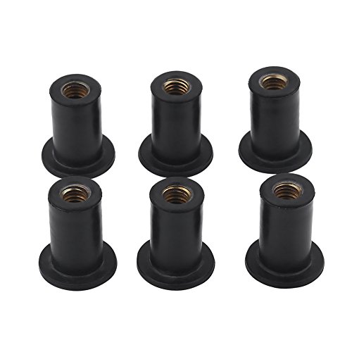 Alomejor 6 Stück M5 Messing-Wellmuttern, Gummibuchsen für Motorräder, Kajaks, Kanus, Boote, Zum Abdichten von Löchern, die Vibrationen Isolieren Alomejor 6 Stück M5 Messing-Wellmuttern, Gummibuchsen für Motorräder, Kajaks, Kanus, Boote, Zum Abdichten von Löchern, die Vibrationen Isolieren von Alomejor